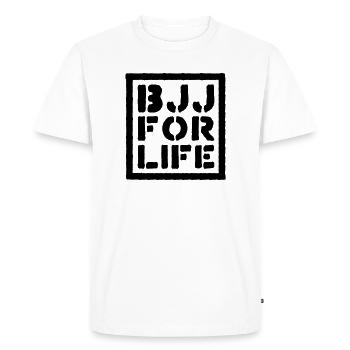 brazilian jiu jitsu bjj for life 02 - T-shirt Premium bio Homme - blanc - Devant - Nico (187cm)