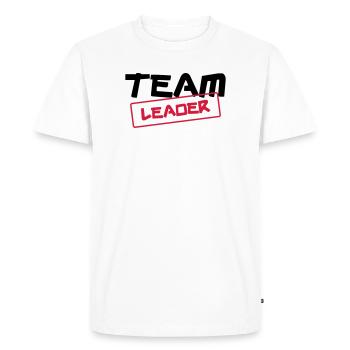 [ Team Leader ] - T-shirt Premium bio Homme - blanc - Devant - Nico (187cm)