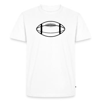 rugby ball - Men's Premium Organic T-Shirt - white - Front - Nico (187cm)