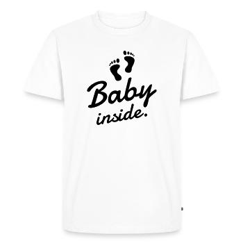 bébé à l'intérieur de l'empreinte - T-shirt Premium bio Homme - blanc - Devant - Nico (187cm)