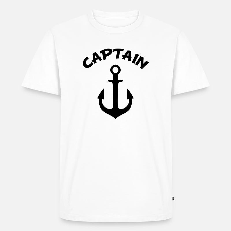 anker - Männer Premium Bio T-Shirt - Weiß