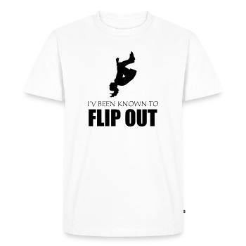 Trampoline amusant rengaine de la gymnastique acrobate - T-shirt Premium bio Homme - blanc - Devant - Nico (187cm)