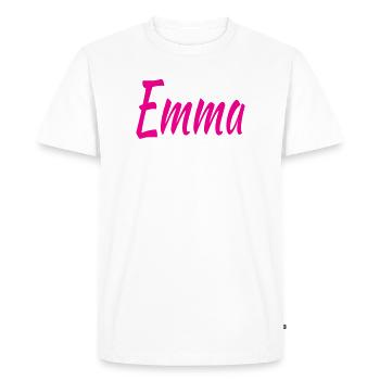 Emma - Men's Premium Organic T-Shirt - white - Front - Nico (187cm)