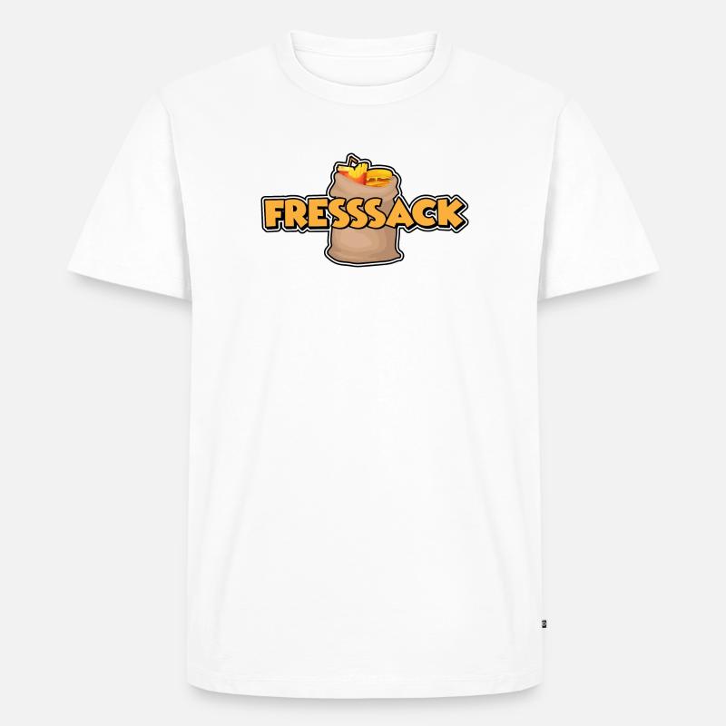 Fresssack - Männer Premium Bio T-Shirt - Weiß