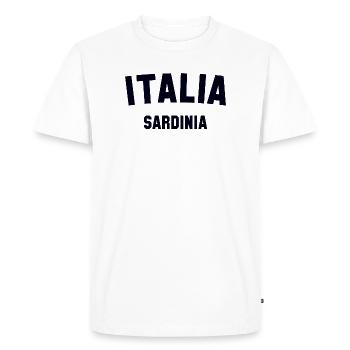 SARDINIA Italia Italy - Men's Premium Organic T-Shirt - white - Front - Nico (187cm)