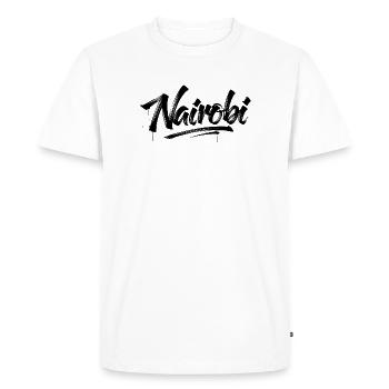 Nairobi - Men's Premium Organic T-Shirt - white - Front - Nico (187cm)