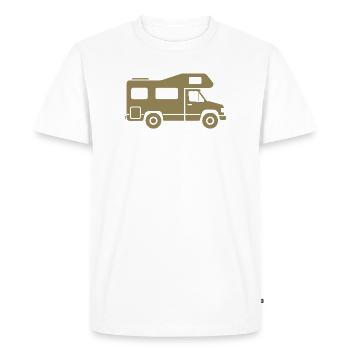 Motorhome Silhouette Camping Family - Men's Premium Organic T-Shirt - white - Front - Nico (187cm)