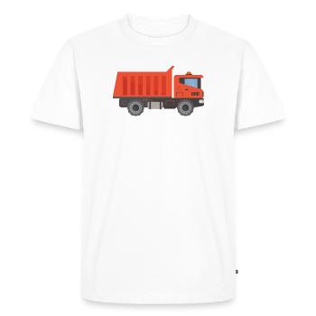 Truck - Men's Premium Organic T-Shirt - white - Front - Nico (187cm)