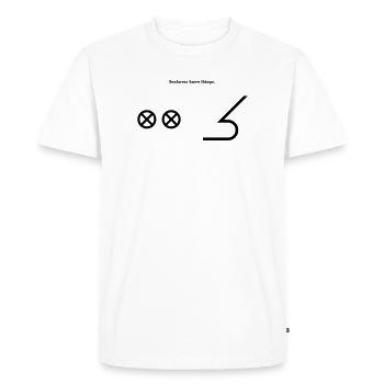 Bow Bow - Nautical Sailing Ships Captain - Men's Premium Organic T-Shirt - white - Front - Nico (187cm)