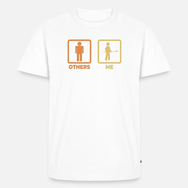 Bäcker Strichfiguren - Männer Premium Bio T-Shirt - Weiß