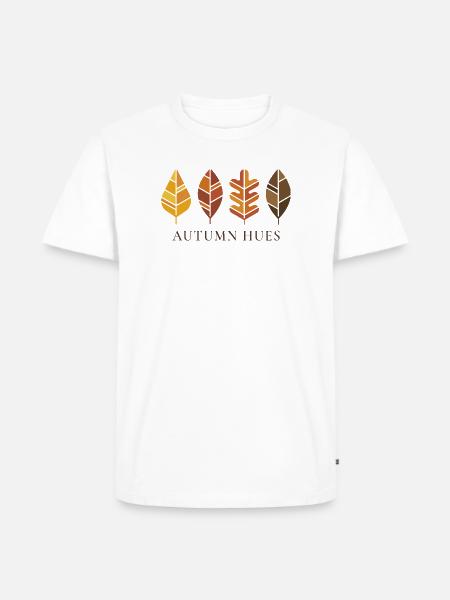 Autumn Hues – Herbstblätter - Männer Premium Bio T-Shirt - Weiß