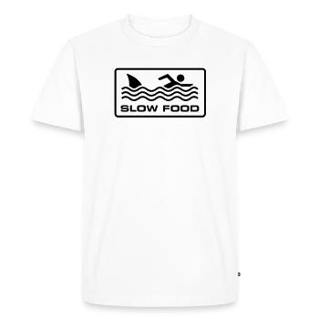 Slow Food - T-shirt Premium bio Homme - blanc - Devant - Nico (187cm)
