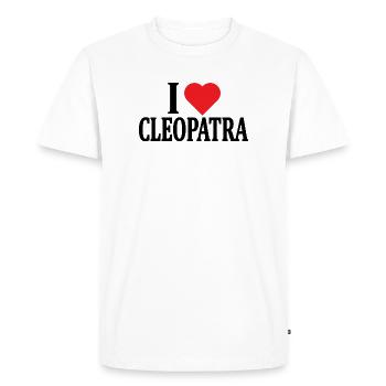 T-shirt J’adore Cléopâtre t-shirt idée cadeau - T-shirt Premium bio Homme - blanc - Devant - Nico (187cm)