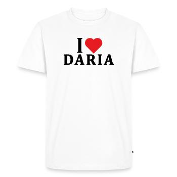 T-shirt I love Daria t-shirt gift idea - Men's Premium Organic T-Shirt - white - Front - Nico (187cm)