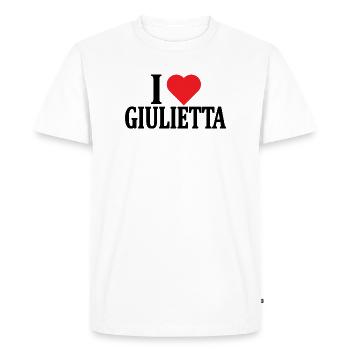 t-shirt I love Juliet t-shirt gift idea - Men's Premium Organic T-Shirt - white - Front - Nico (187cm)
