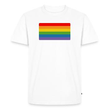 T-shirt arc-en-ciel LGBTQI arc-en-ciel LGBT lgbtqi queer - T-shirt Premium bio Homme - blanc - Devant - Nico (187cm)