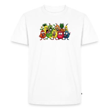 Fruits fous - T-shirt Premium bio Homme - blanc - Devant - Nico (187cm)