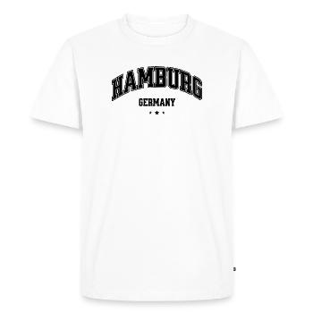 Hambourg, Allemagne, Collège de Lettrage Heimat - T-shirt Premium bio Homme - blanc - Devant - Nico (187cm)