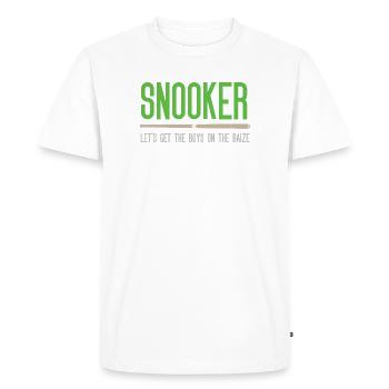 Snooker - Mettons les gars sur le bais - T-shirt Premium bio Homme - blanc - Devant - Nico (187cm)