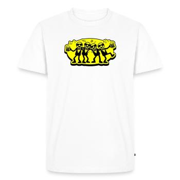 Bière du groupe d’amis du marié - T-shirt Premium bio Homme - blanc - Devant - Nico (187cm)
