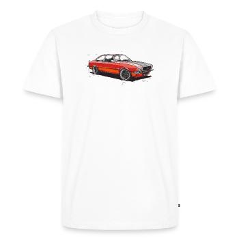 Red Vintage Coupe Car - Men's Premium Organic T-Shirt - white - Front - Nico (187cm)