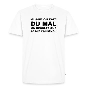 Karma - T-shirt Premium bio Homme - blanc - Devant - Nico (187cm)