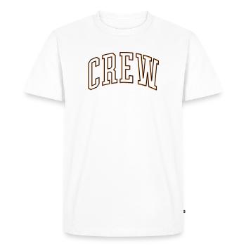 Crew Outline - Men's Premium Organic T-Shirt - white - Front - Nico (187cm)