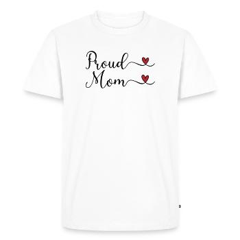 Maman fière - T-shirt Premium bio Homme - blanc - Devant - Nico (187cm)
