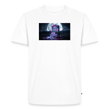 Jackpot of Burnout - Vaporwave Aesthetic Meme - Men's Premium Organic T-Shirt - white - Front - Nico (187cm)