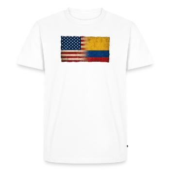 USA Paraguay Friendship Flag Identity - Men's Premium Organic T-Shirt - white - Front - Nico (187cm)