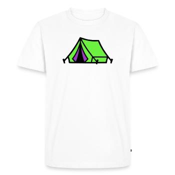 Festival Tent Camping Icon - Men's Premium Organic T-Shirt - white - Front - Nico (187cm)