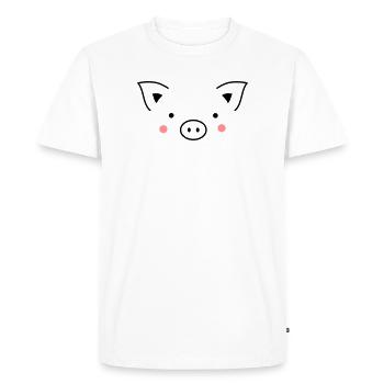 Pig sow piggy - Men's Premium Organic T-Shirt - white - Front - Nico (187cm)