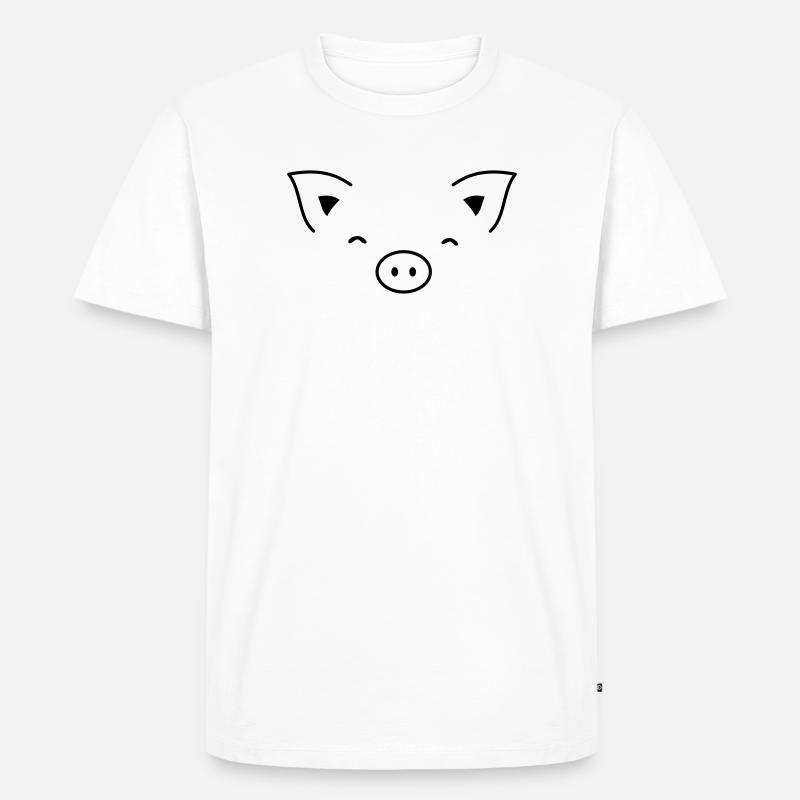 Pig piglet sow - Men's Premium Organic T-Shirt - white