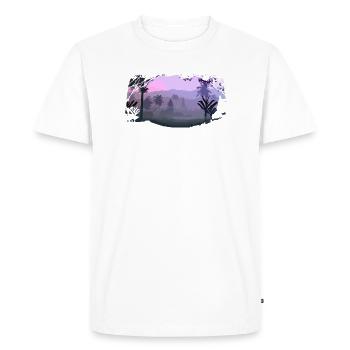 Paysage - T-shirt Premium bio Homme - blanc - Devant - Nico (187cm)