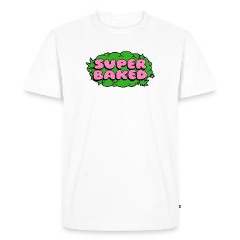 Super Baked Neon Pop - Men's Premium Organic T-Shirt - white - Front - Nico (187cm)