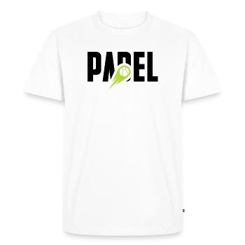 Padel - T-shirt Premium bio Homme - blanc - Devant - Nico (187cm)
