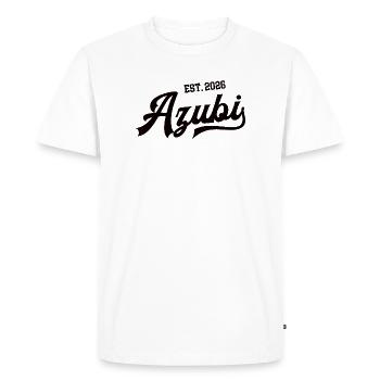 Apprenti 2026 Apprentissage Début de formation - T-shirt Premium bio Homme - blanc - Devant - Nico (187cm)