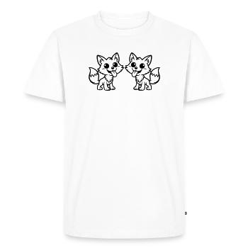 Équipe Fuchs - T-shirt Premium bio Homme - blanc - Devant - Nico (187cm)