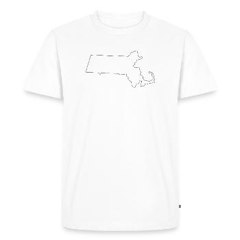 Carte panoramique du Massachusetts - T-shirt Premium bio Homme - blanc - Devant - Nico (187cm)