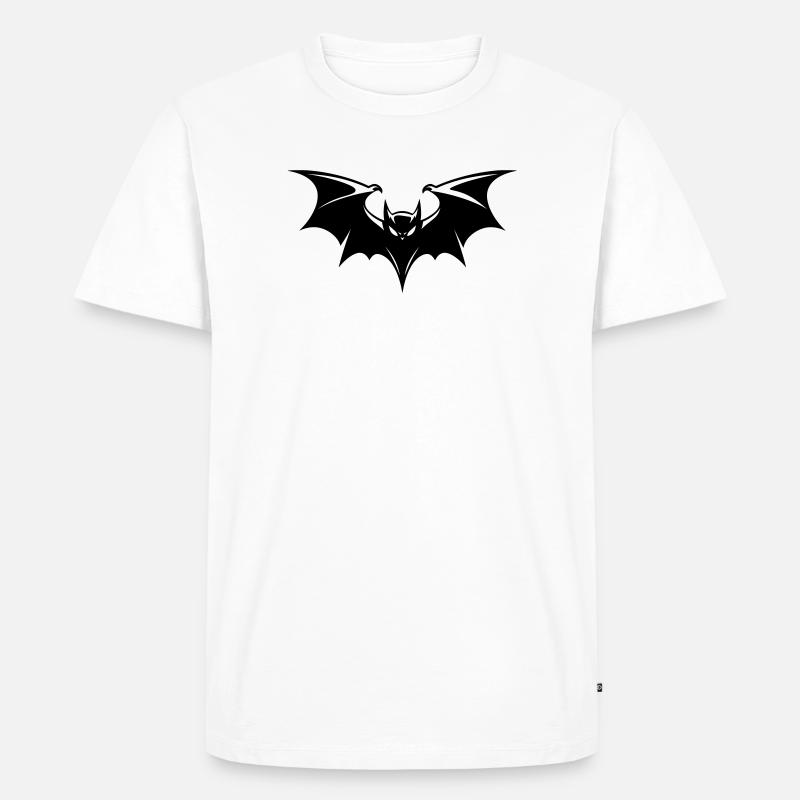 Bat Gothic Logo - Maglietta ecologica premium da uomo - bianco