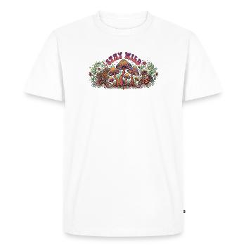 Stay Wild Mushrooms - Men's Premium Organic T-Shirt - white - Front - Nico (187cm)