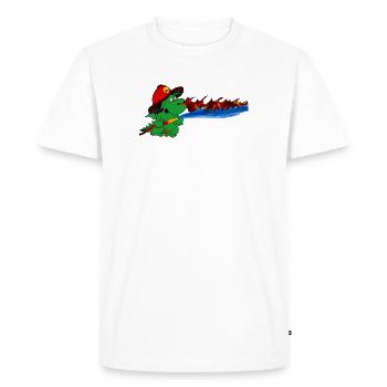 Fire Dragon Firefighter Hero Gift - Men's Premium Organic T-Shirt - white - Front - Nico (187cm)