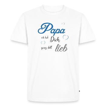 Dad I love you very much - Men's Premium Organic T-Shirt - white - Front - Nico (187cm)