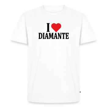 T-shirt I love Diamond t-shirt gift idea - Men's Premium Organic T-Shirt - white - Front - Nico (187cm)