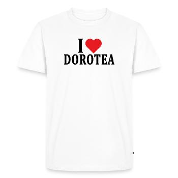 T-shirt I love Dorotea t-shirt gift idea - Men's Premium Organic T-Shirt - white - Front - Nico (187cm)