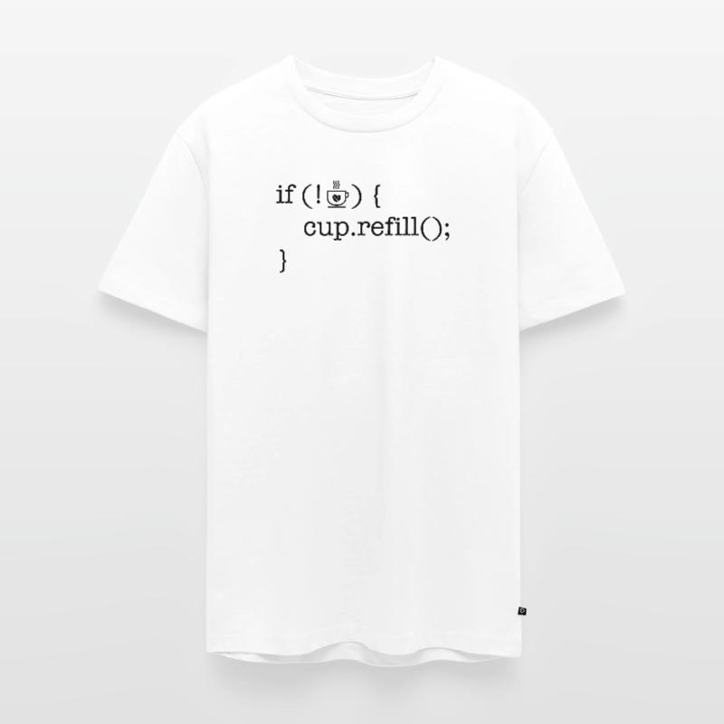 Coffee code software developer humor Men's Premium Organic T-Shirt