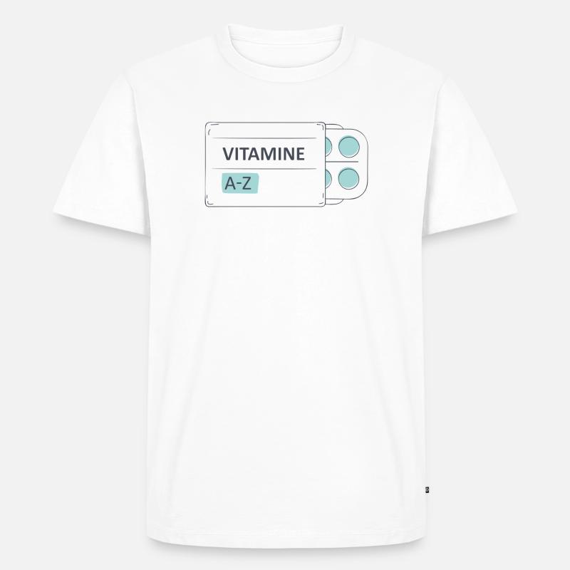 Medikamente Pillen Tabletten Packung - Männer Premium Bio T-Shirt - Weiß