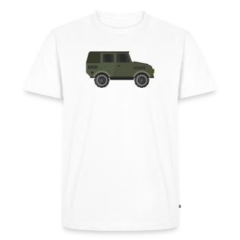 Jeep militaire - T-shirt Premium bio Homme - blanc - Devant - Nico (187cm)