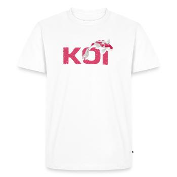 Don't Be So Koi Funny Fish Pond Wordplay Humor - Men's Premium Organic T-Shirt - white - Front - Nico (187cm)
