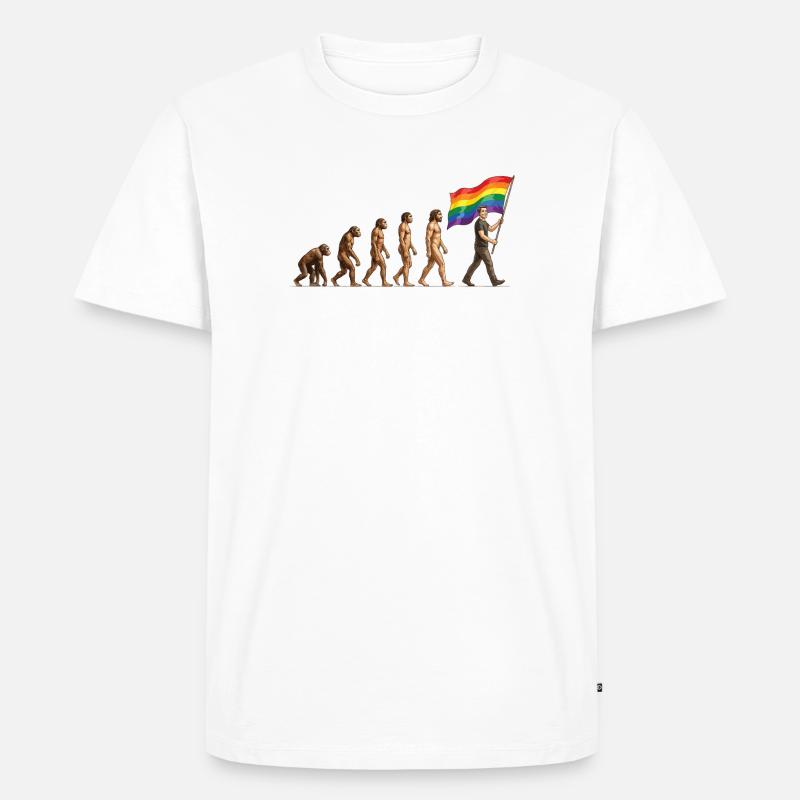 LGBTQ-Pride-Monat – Pride-Entwicklung - Männer Premium Bio T-Shirt - Weiß